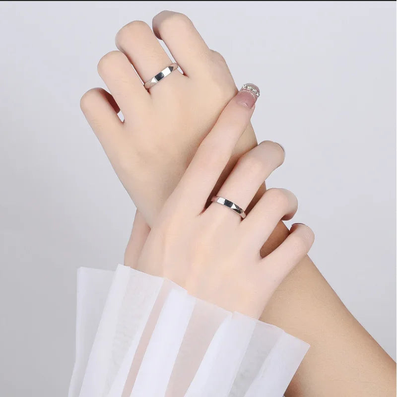 Anéis de compromisso e noivado de projeção TE AMO - I LOVE YOU - Prata 925