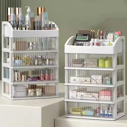 Organizador Multifuncional - Organizador para maquiagem, cosméticos e joias com gavetas transparentes